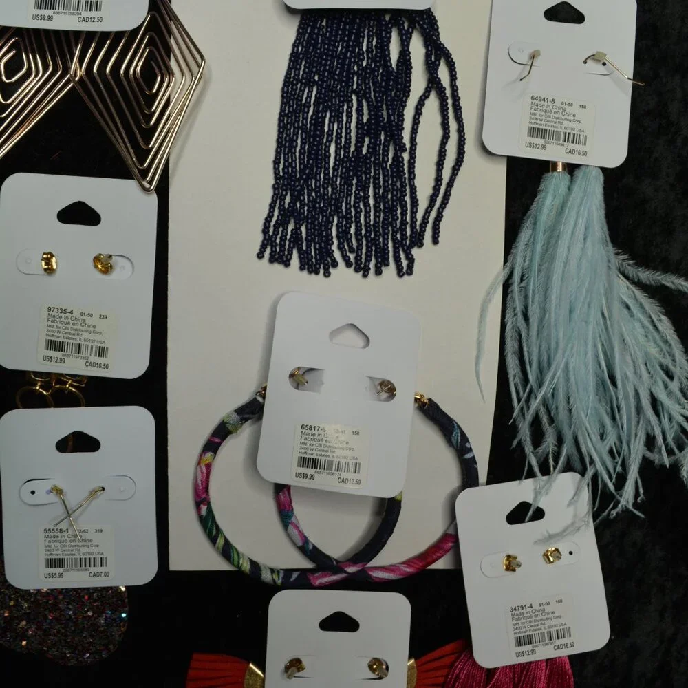Lot of New Claire's Icing Sensitive Hypoallergenic Big Statement Dangle Earrings